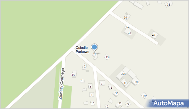 Nowa Wieś, Parkowa-Osiedle, 11, mapa Nowa Wieś