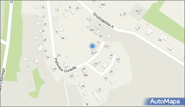 Nowa Wieś, Parkowa-Osiedle, 21, mapa Nowa Wieś