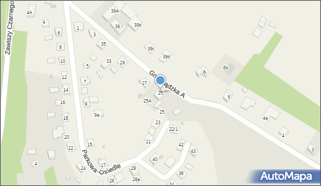 Nowa Wieś, Parkowa-Osiedle, 25, mapa Nowa Wieś