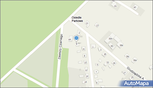 Nowa Wieś, Parkowa-Osiedle, 4, mapa Nowa Wieś