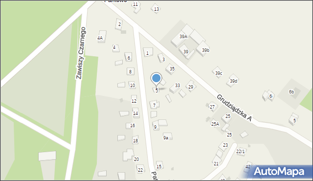 Nowa Wieś, Parkowa-Osiedle, 5, mapa Nowa Wieś