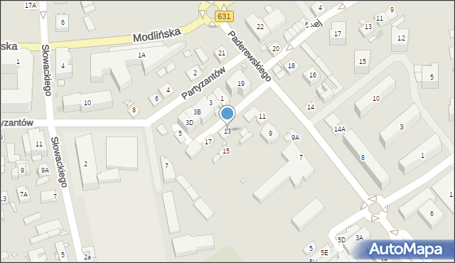 Nowy Dwór Mazowiecki, Paderewskiego Ignacego Jana, 13, mapa Nowy Dwór Mazowiecki