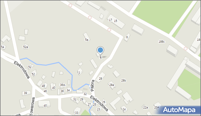 Nowy Sącz, Pajora Stanisława, por., 5, mapa Nowego Sącza