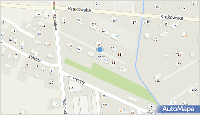 Nowy Sącz, Papieska, 5b, mapa Nowego Sącza