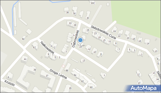 Oborniki, Pawlikowskiej-Jasnorzewskiej Marii, 14, mapa Oborniki