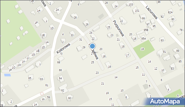 Odrano-Wola, Pastelowa, 27, mapa Odrano-Wola