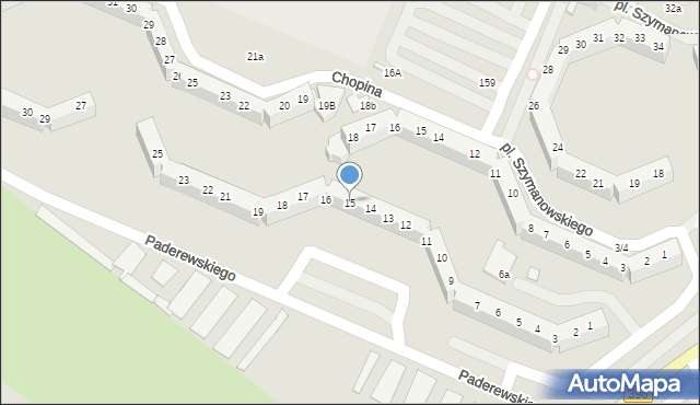 Oława, Paderewskiego Ignacego Jana, 15, mapa Oława
