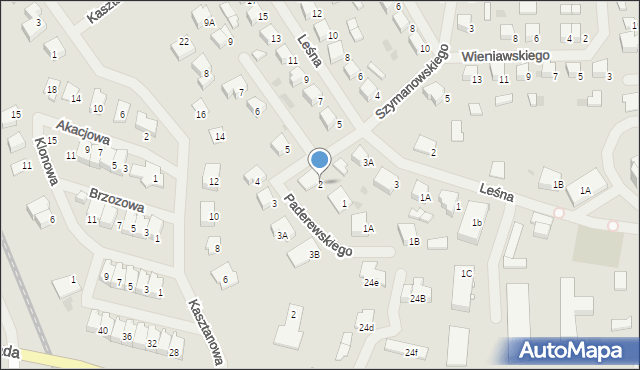 Olecko, Paderewskiego Ignacego Jana, 2, mapa Olecko