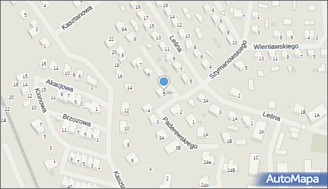 Olecko, Paderewskiego Ignacego Jana, 5, mapa Olecko