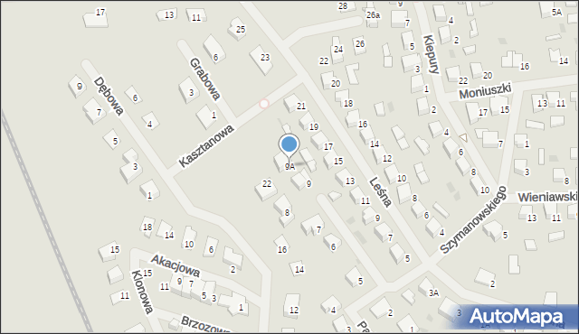 Olecko, Paderewskiego Ignacego Jana, 9A, mapa Olecko