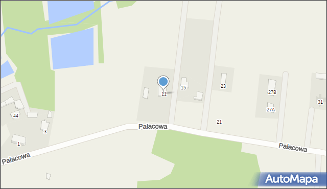 Olesin, Pałacowa, 11, mapa Olesin