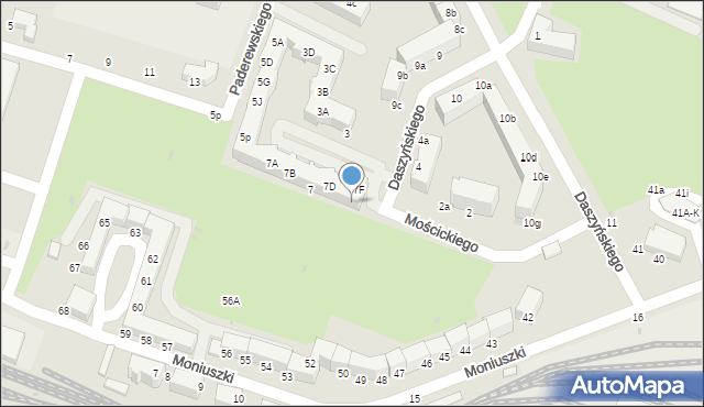 Oleśnica, Paderewskiego Ignacego Jana, 7H, mapa Oleśnica