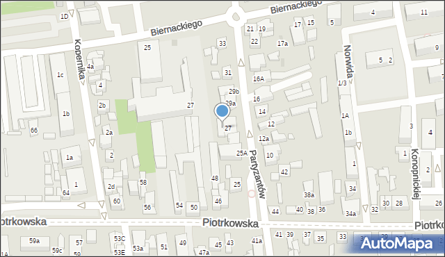 Opoczno, Partyzantów, 29, mapa Opoczno