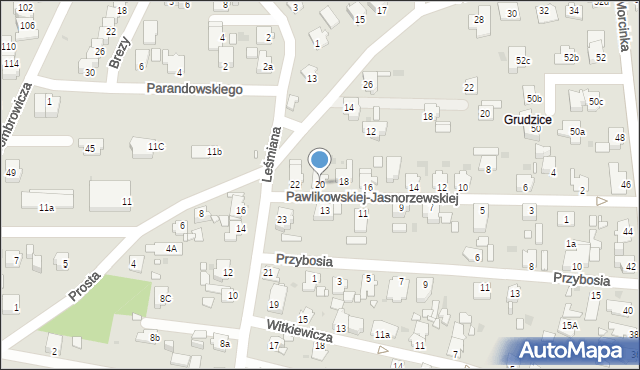 Opole, Pawlikowskiej-Jasnorzewskiej Marii, 20, mapa Opola