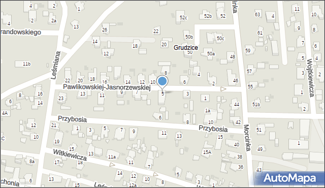 Opole, Pawlikowskiej-Jasnorzewskiej Marii, 5, mapa Opola