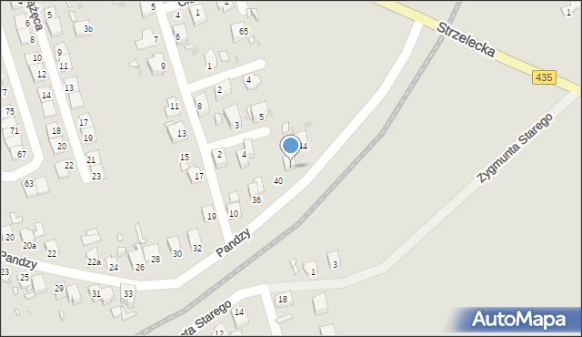 Opole, Pandzy Piotra, 42, mapa Opola