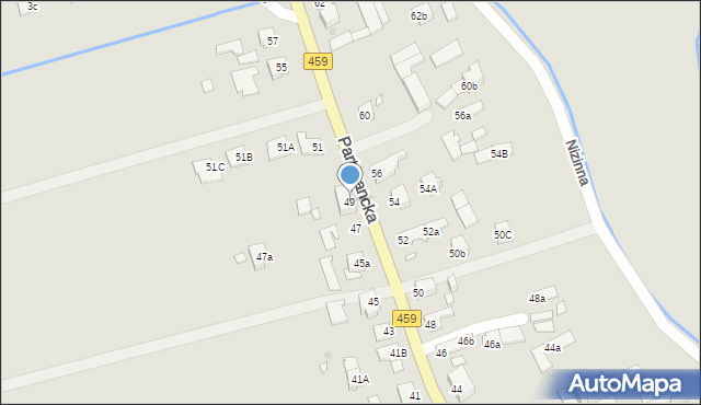 Opole, Partyzancka, 49, mapa Opola