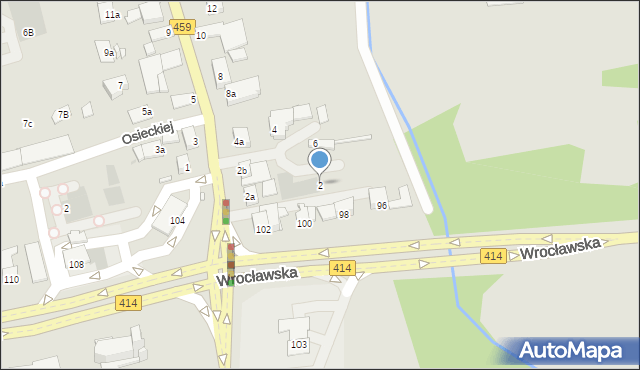 Opole, Partyzancka, 2, mapa Opola
