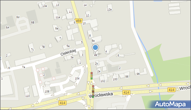 Opole, Partyzancka, 4a, mapa Opola