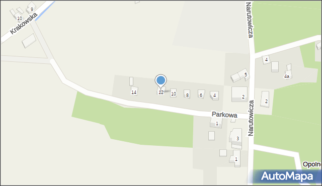 Opolno-Zdrój, Parkowa, 12, mapa Opolno-Zdrój