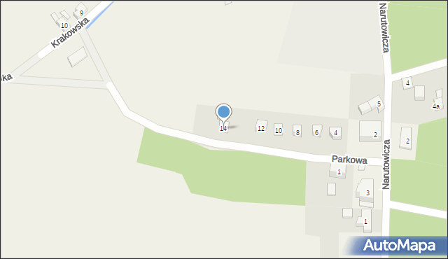 Opolno-Zdrój, Parkowa, 14, mapa Opolno-Zdrój