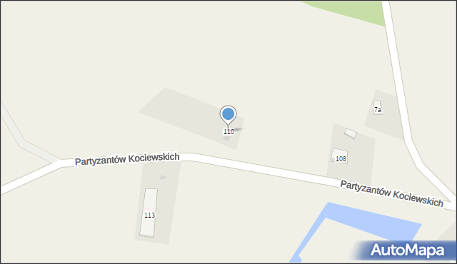 Osiek, Partyzantów Kociewskich, 110, mapa Osiek