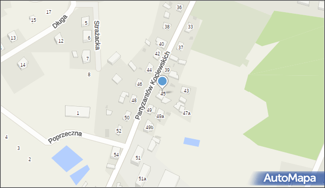 Osiek, Partyzantów Kociewskich, 45, mapa Osiek