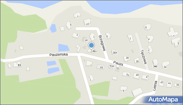 Ostróda, Pauzeńska, 42, mapa Ostróda