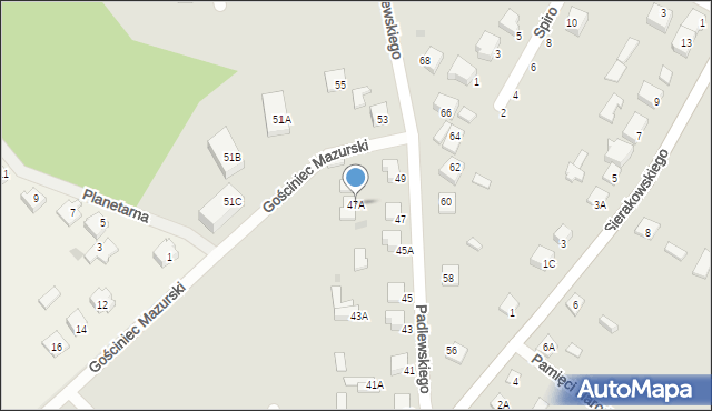 Ostrołęka, Padlewskiego Zygmunta, gen., 47A, mapa Ostrołęka