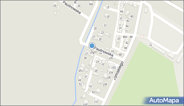 Ostrowiec Świętokrzyski, Paulinowska, 37a, mapa Ostrowiec Świętokrzyski