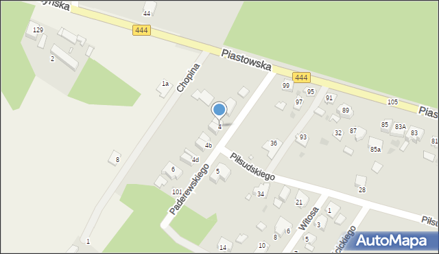 Ostrzeszów, Paderewskiego Ignacego Jana, 4, mapa Ostrzeszów