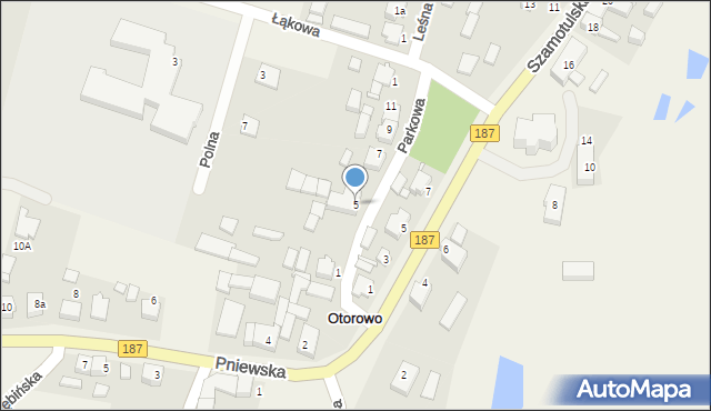 Otorowo, Parkowa, 5, mapa Otorowo