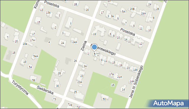 Otwock, Paderewskiego Ignacego Jana, 5, mapa Otwock