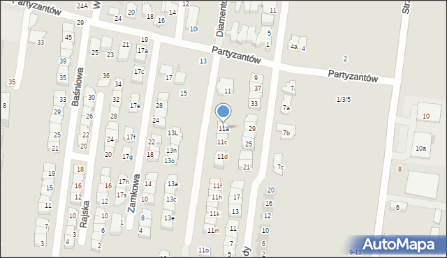 Ożarów Mazowiecki, Partyzantów, 11a, mapa Ożarów Mazowiecki
