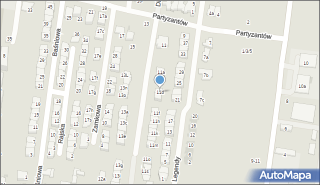 Ożarów Mazowiecki, Partyzantów, 11d, mapa Ożarów Mazowiecki