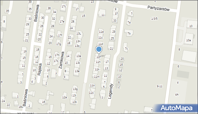 Ożarów Mazowiecki, Partyzantów, 11f, mapa Ożarów Mazowiecki