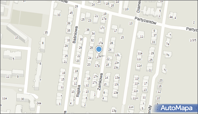 Ożarów Mazowiecki, Partyzantów, 17f, mapa Ożarów Mazowiecki