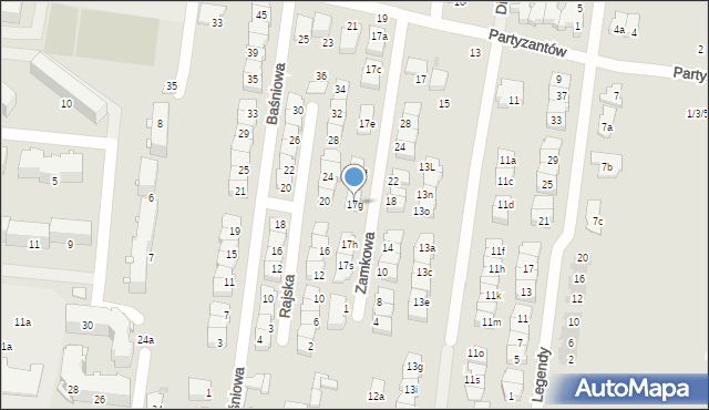 Ożarów Mazowiecki, Partyzantów, 17g, mapa Ożarów Mazowiecki