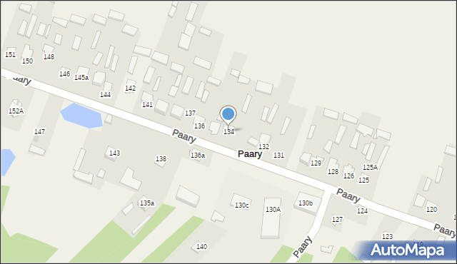 Paary, Paary, 134, mapa Paary