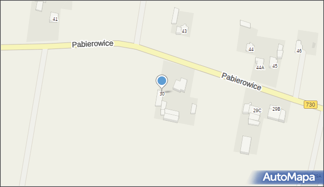 Pabierowice, Pabierowice, 30, mapa Pabierowice