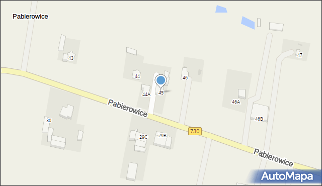 Pabierowice, Pabierowice, 45, mapa Pabierowice