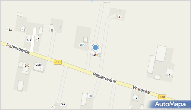 Pabierowice, Pabierowice, 46B, mapa Pabierowice