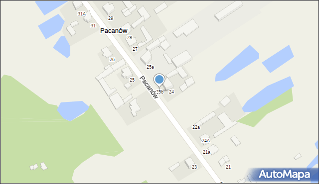 Pacanów, Pacanów, 25b, mapa Pacanów