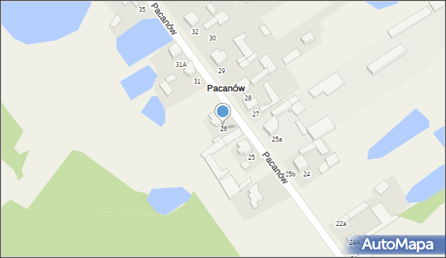 Pacanów, Pacanów, 26, mapa Pacanów