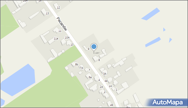 Pacanów, Pacanów, 8A, mapa Pacanów