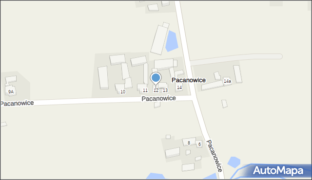 Pacanowice, Pacanowice, 12, mapa Pacanowice