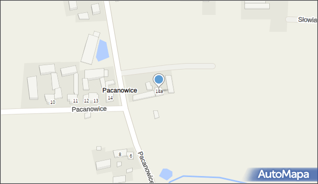 Pacanowice, Pacanowice, 14a, mapa Pacanowice