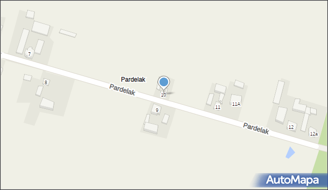 Pacanowice, Pardelak, 10, mapa Pacanowice