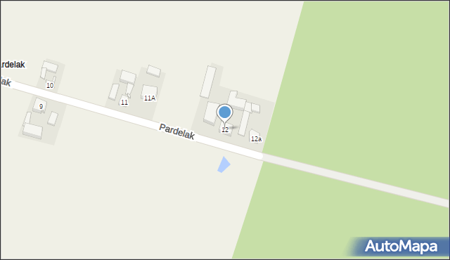 Pacanowice, Pardelak, 12, mapa Pacanowice