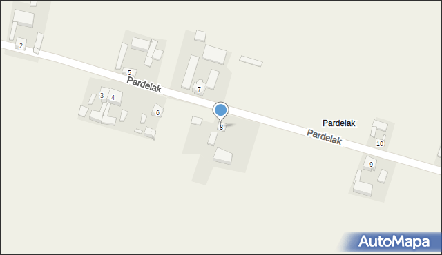 Pacanowice, Pardelak, 8, mapa Pacanowice